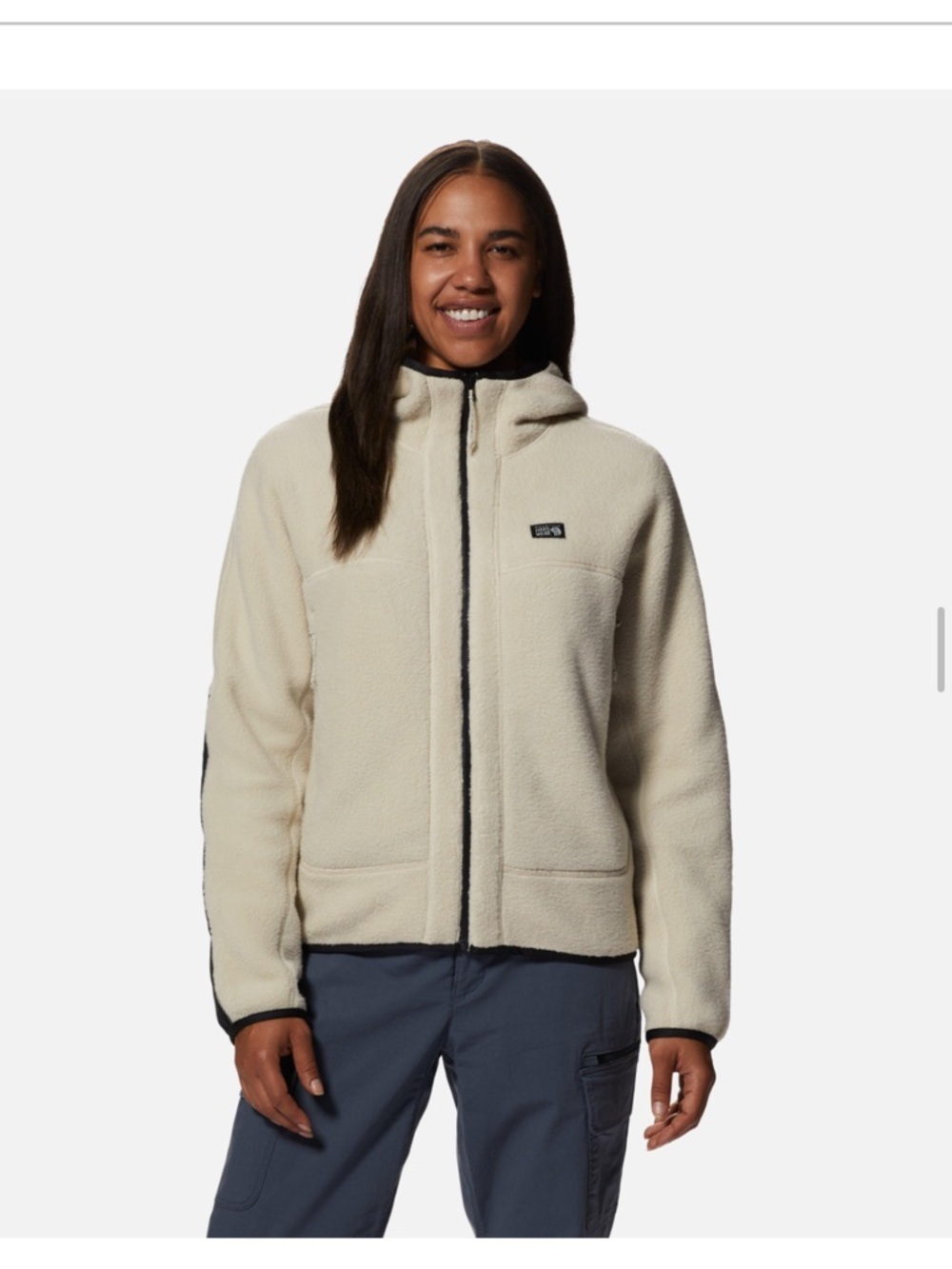 Mountain Hardwear Women's XL HiCamp Fleece Hoody Oyster Cream NWT Jacket